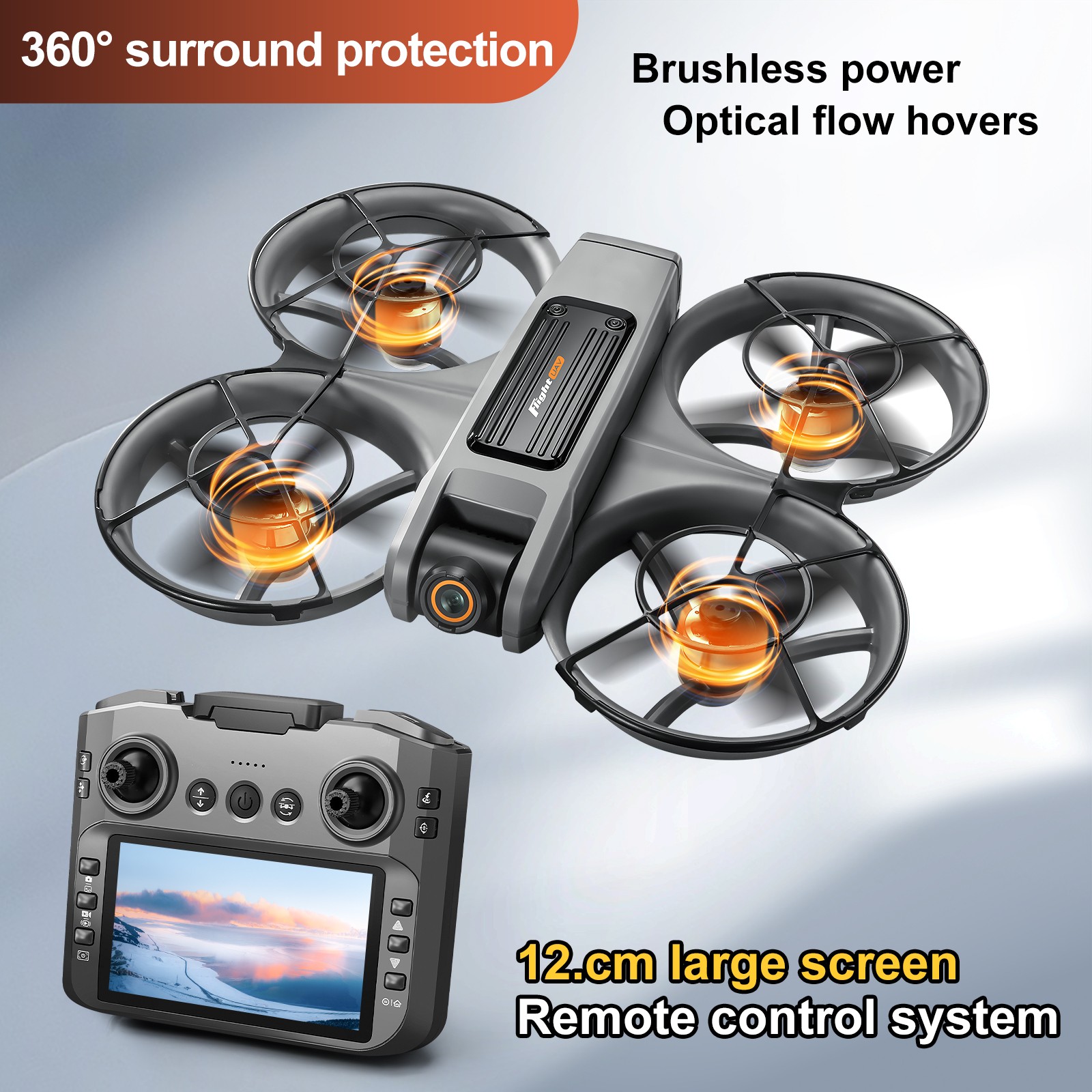 S156 RC Drone Foldable Quadcopter 8K Triple Camera Brushless GPS Motor 1Battery