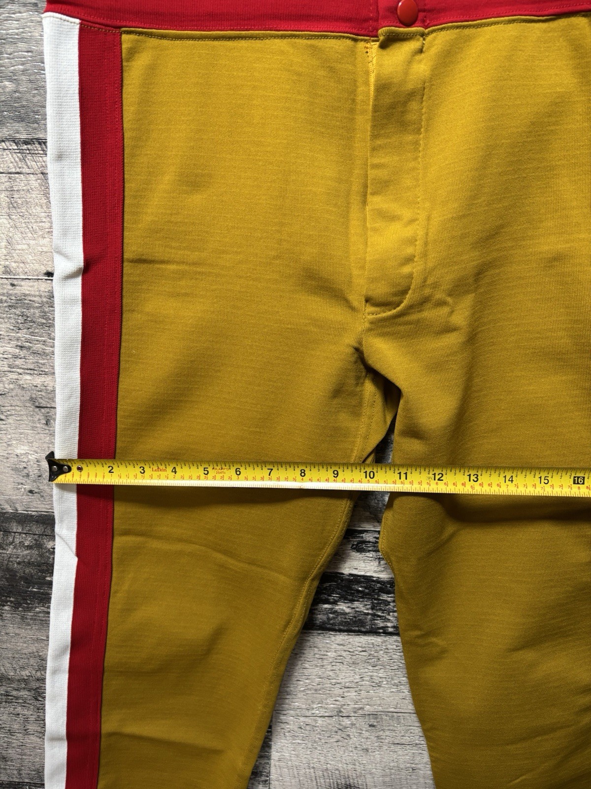 Vintage MacGregor Sand Knit Men’s Baseball Pants Large 70’s Gold Red White USA