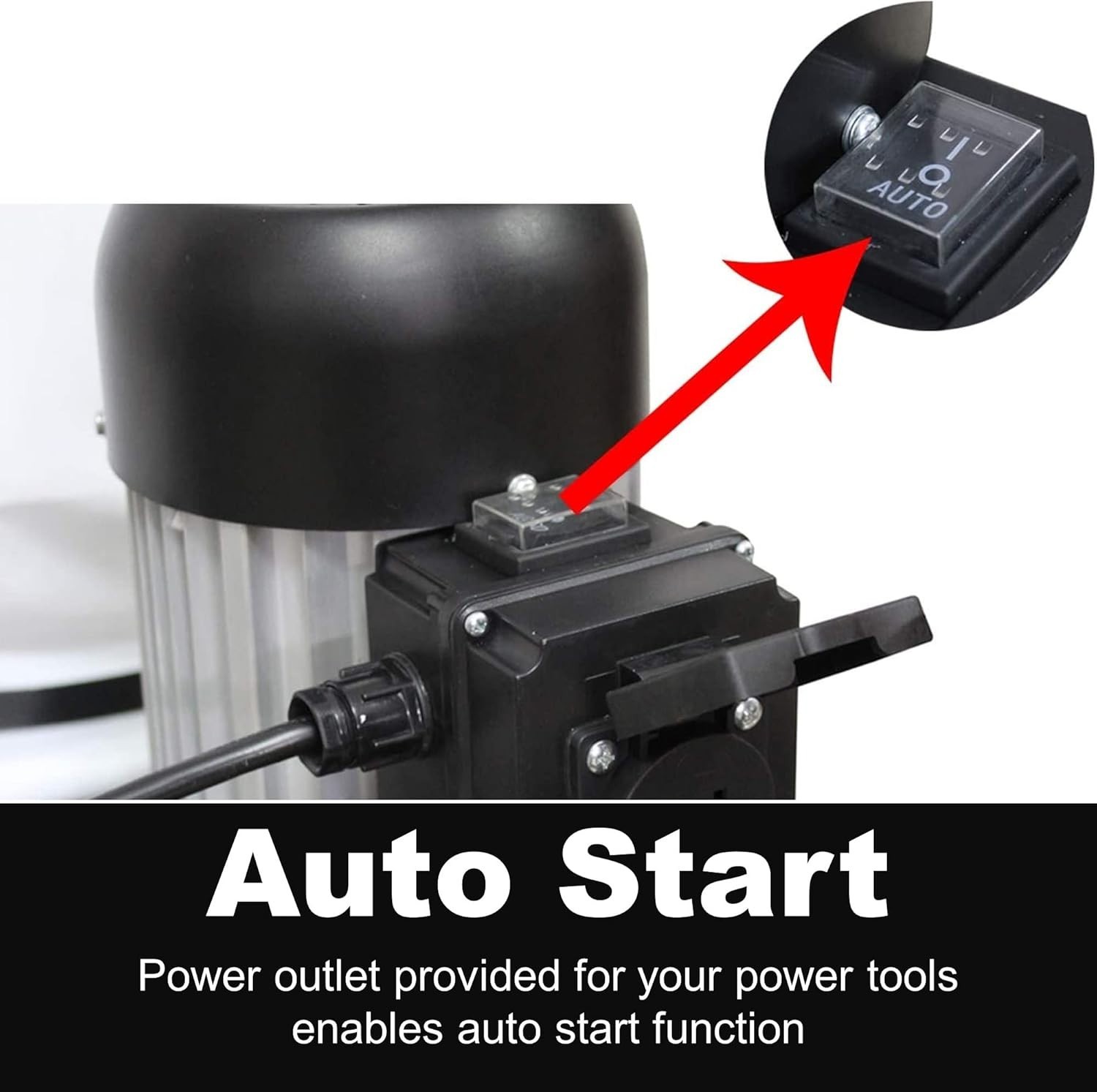 BUCKTOOL 1.2 HP Auto Start 750CFM Dust Collector with 3 Dust Collection Bag