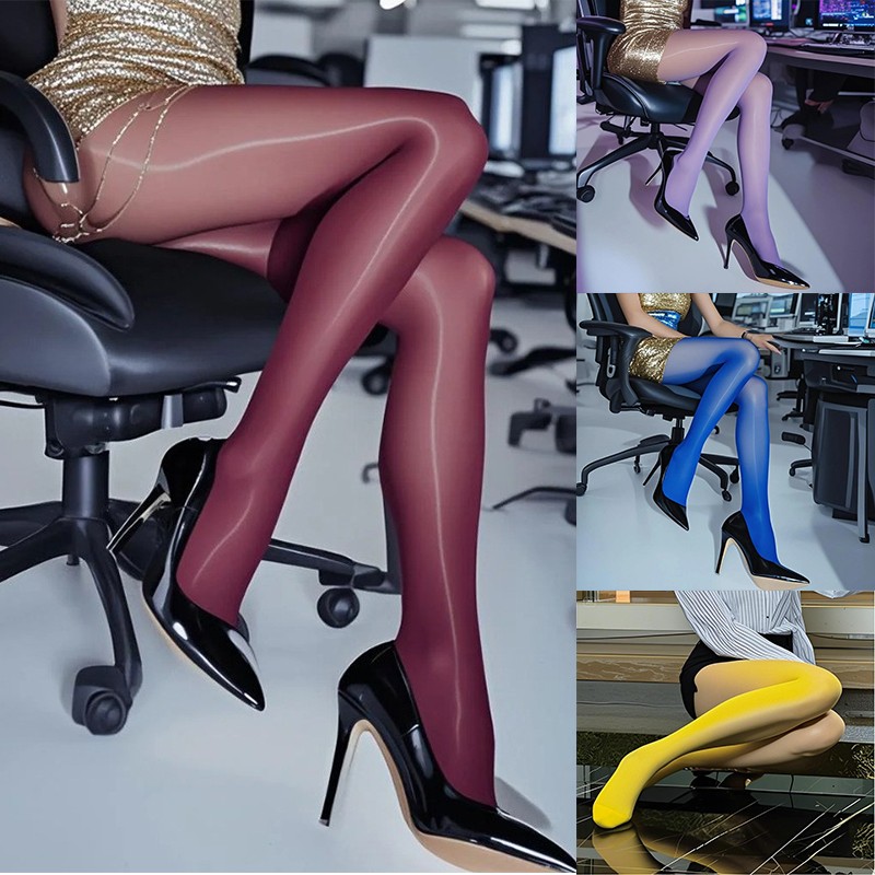 5D Women Sexy Oil Shiny Glossy Pantyhose Ultra-thin Hosiery Stocking Tights