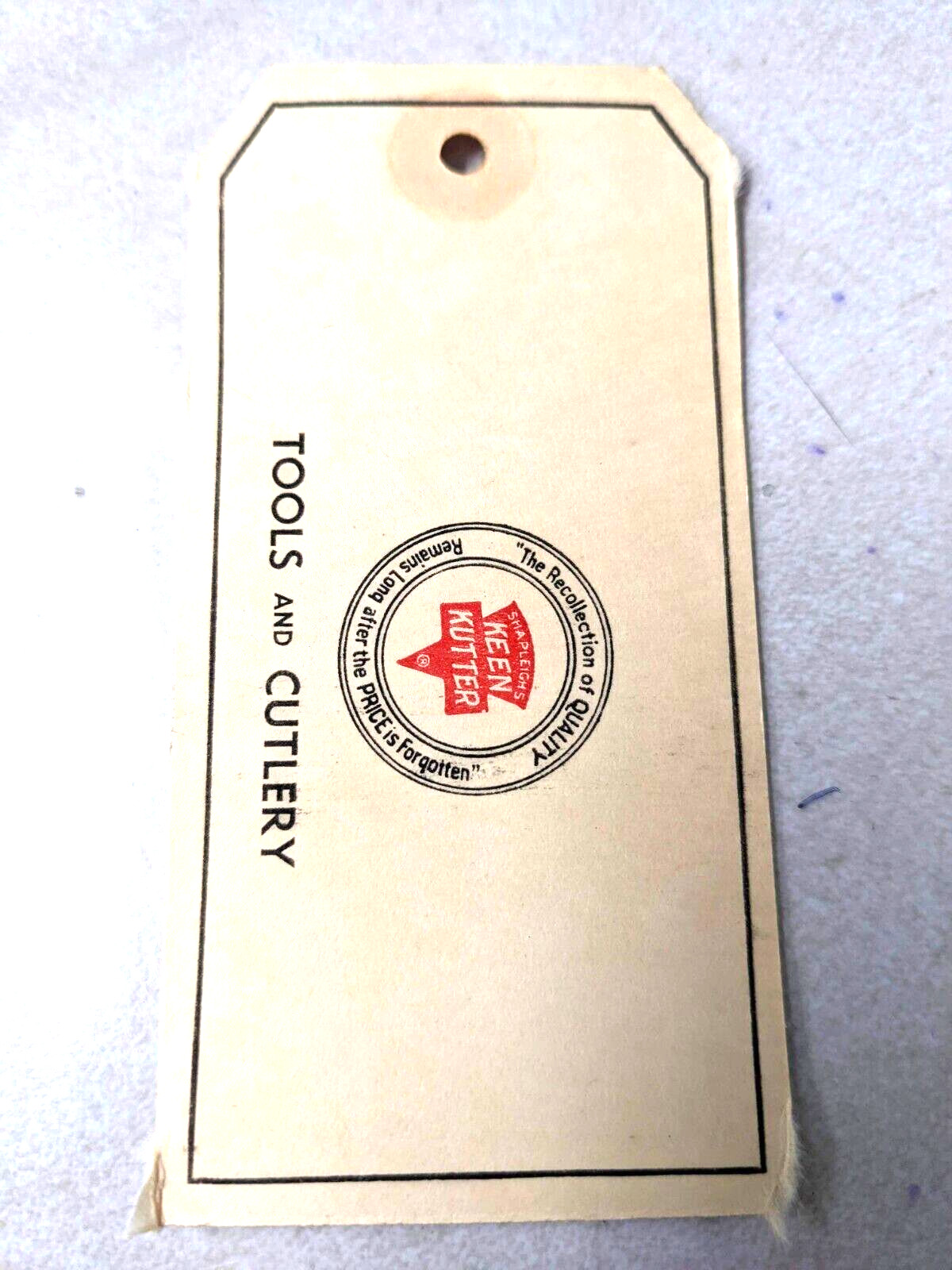 Label  Keen Kutter axes Arrowheads knives Hammers