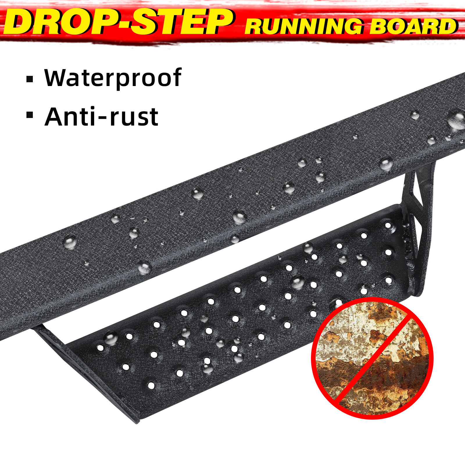 For 2010-2024 Toyota 4 Runner 3" Drop Running Board Nerf Bar Black Side Step