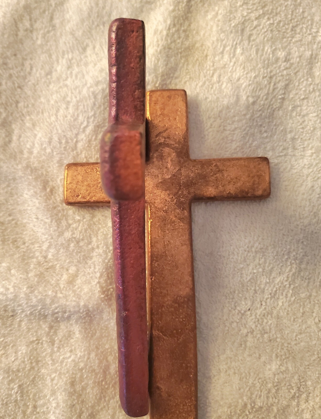 3 Vintage Copper Ingot Smelter Cross's 1940s-50s