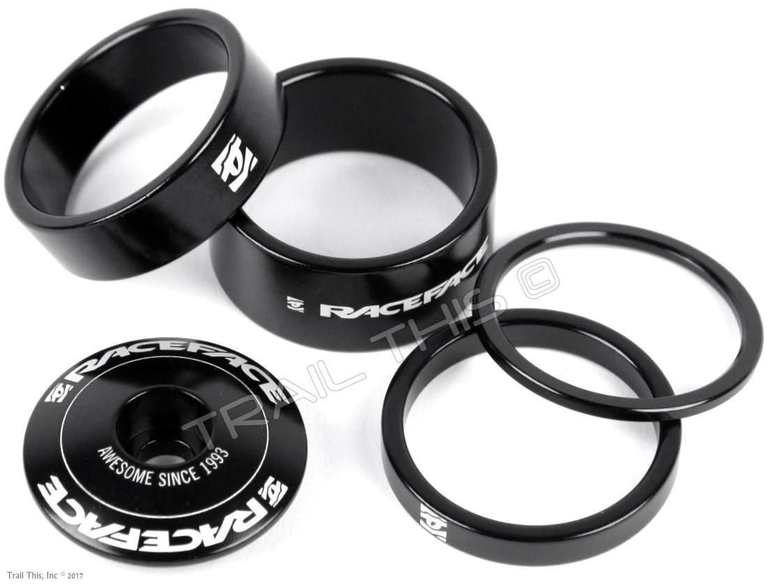 RaceFace 1-1/8" Headset Spacers 2, 5, 10, 15mm Kit with Top Cap Alloy MTB Bike