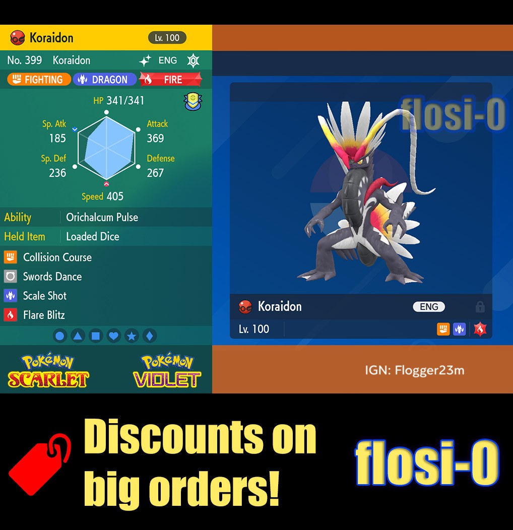 6IV Shiny Koraidon Pokemon Scarlet and Violet