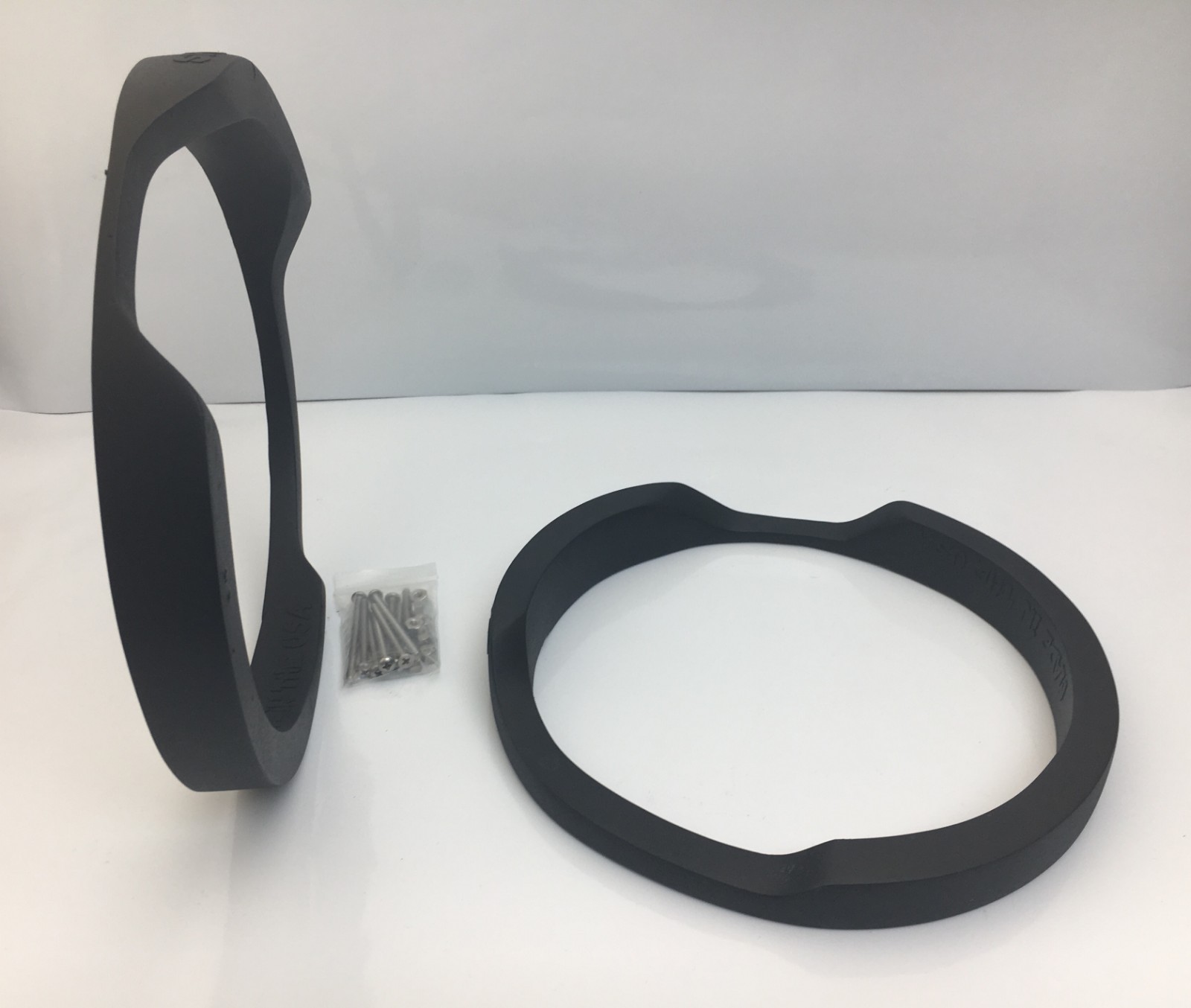 10" Harley Saddlebag Speaker Mounting Ring Adapters w/GRILLS 1994-2013