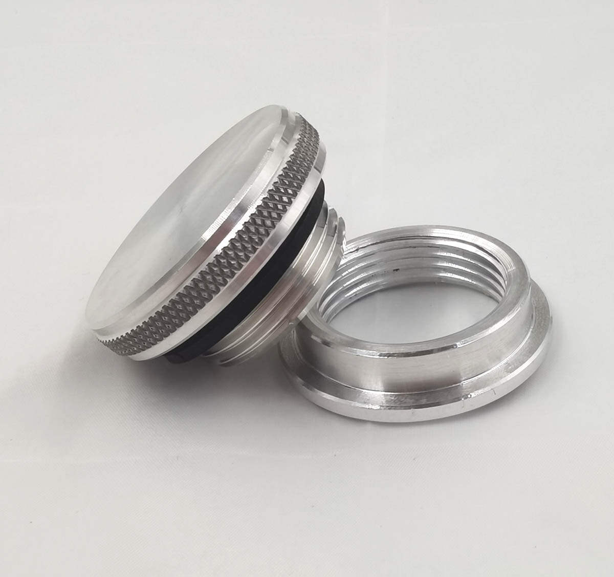 Aluminum Filler Neck Weld On Bung - Screw Cap Small CNC Gas Oil Tank New