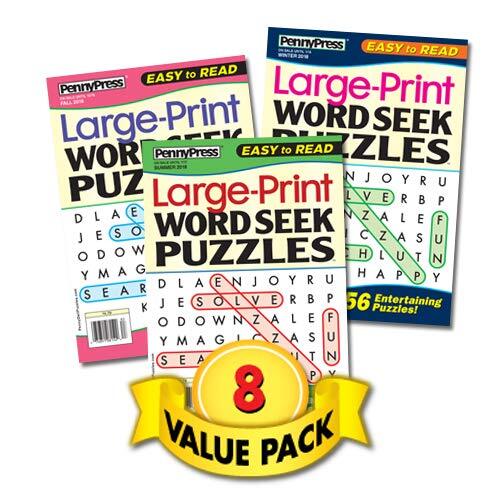 Penny Dell Favorite Large Print Word Seek 8-Pack