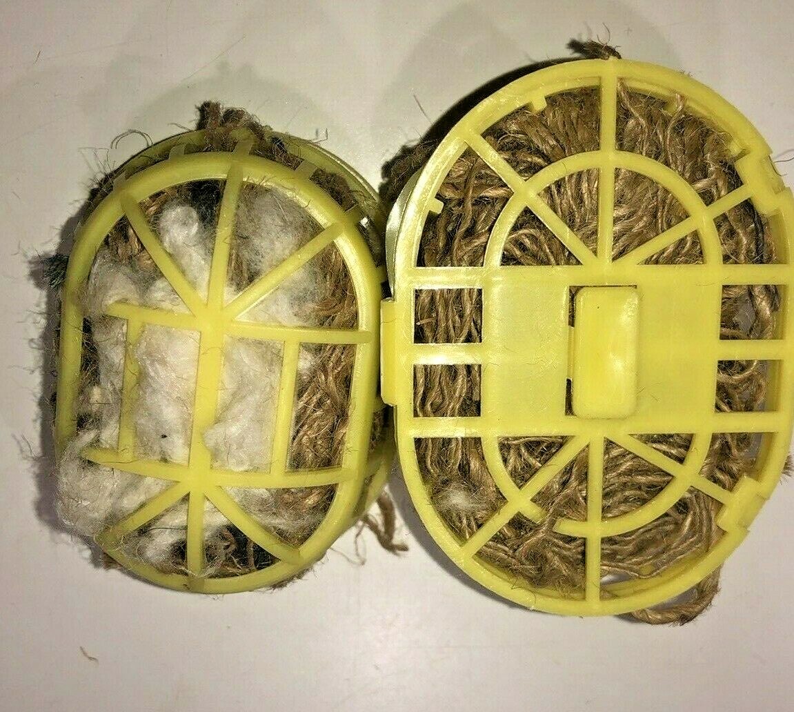 Bird 3 Nesting Fiber Refillable Holders Cotton Jute Fiber Included Canary Finch