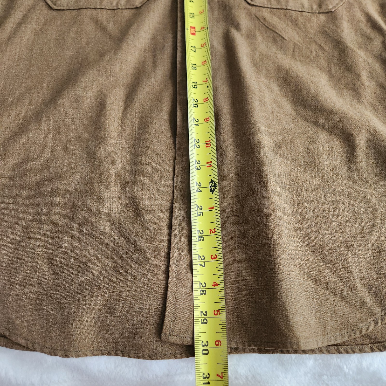 True Vintage WWII 1940’s U.S. Army Wool Officers Shirt Mens Large w/ Patch