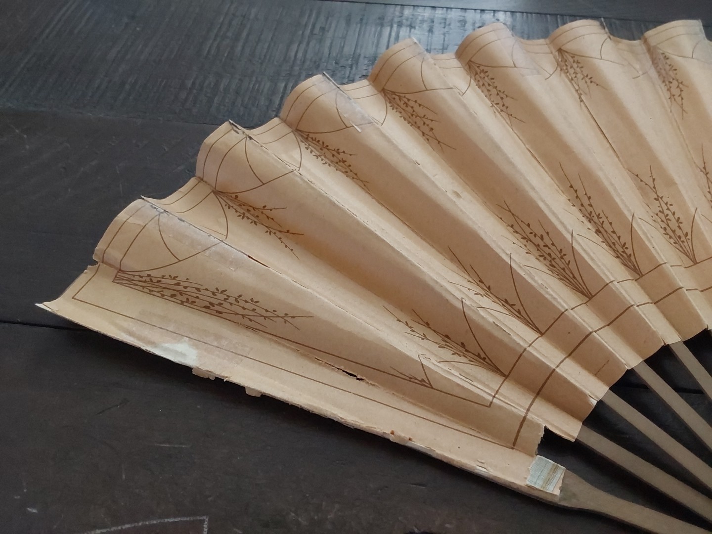Grand Hotel Paris France 1890s Folding Hand Fan