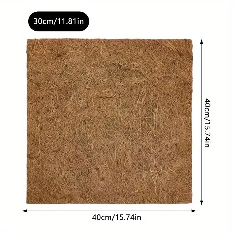 10Pcs 30x30cm Chicken Nesting Pads - Natural Coir Mat for Small Animals & Birds