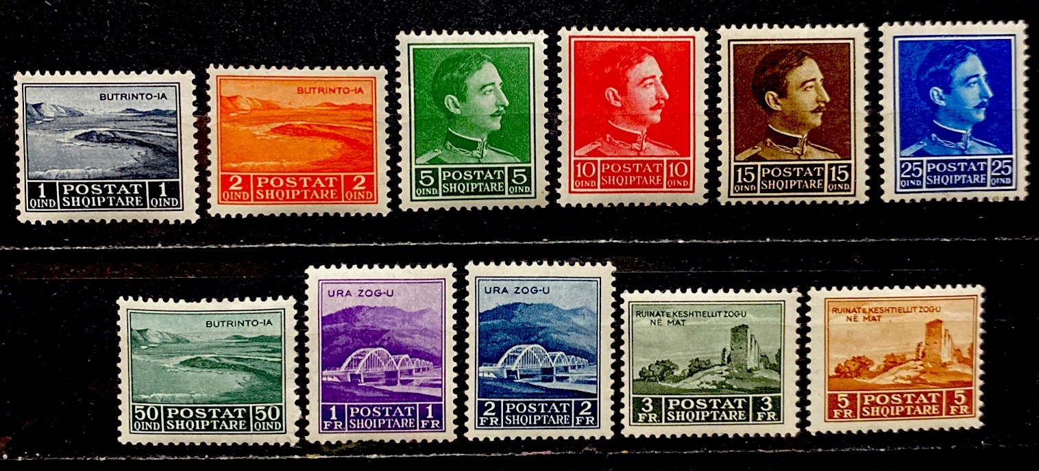 Albania 1930. King Zog. SC # 250-260 Set of (11) Mint HOG