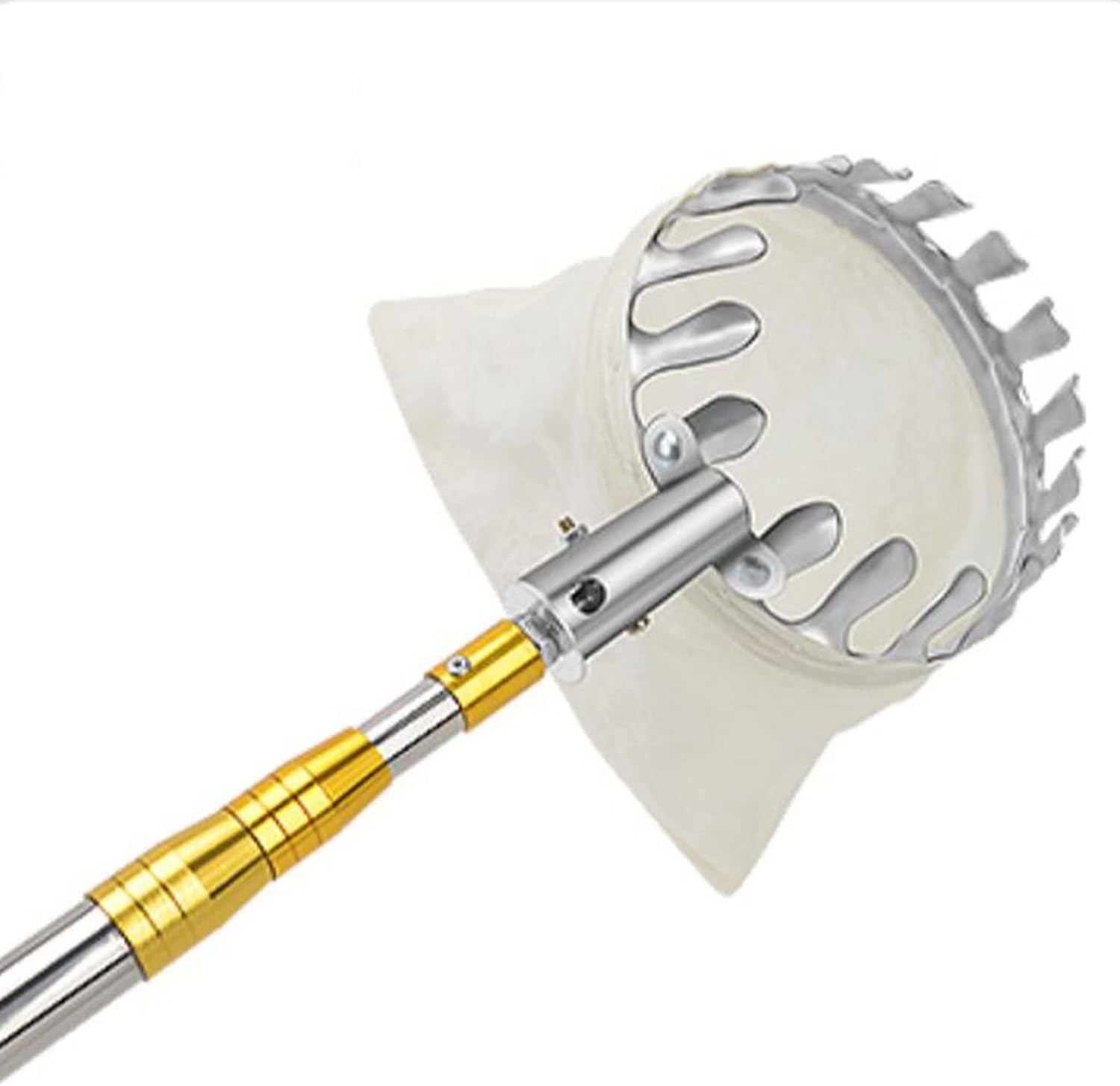 Extendable Fruit Picker 1.9m, Telescoping Harvest Tool for Tree Picking