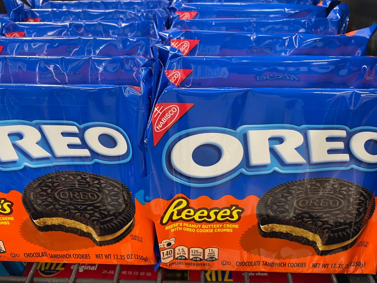 5 Pack OREO REESE'S Peanut Butter Creme Chocolate Sandwich Cookies 12.35 oz Each