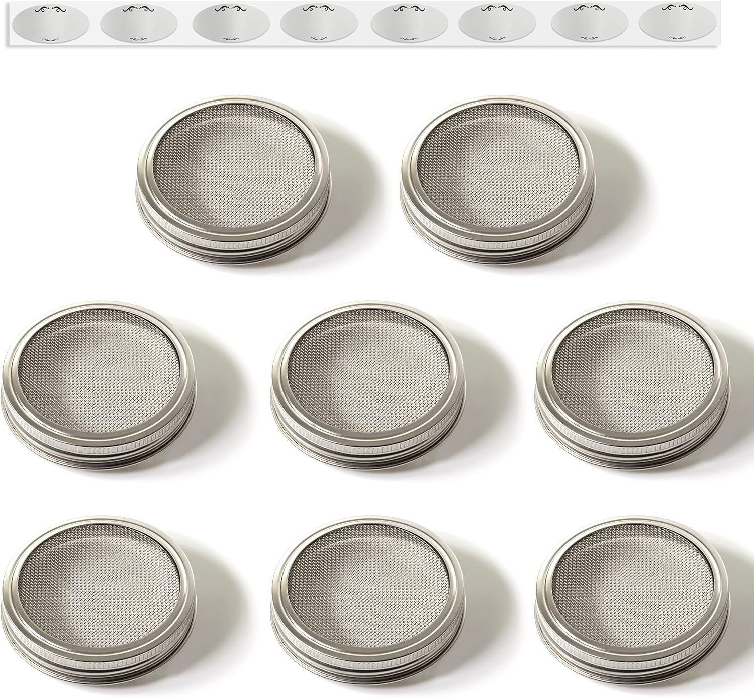 Sprouting Lids for Wide Mouth Mason Jars Mesh Seed Sprouter Covers 8 pcs
