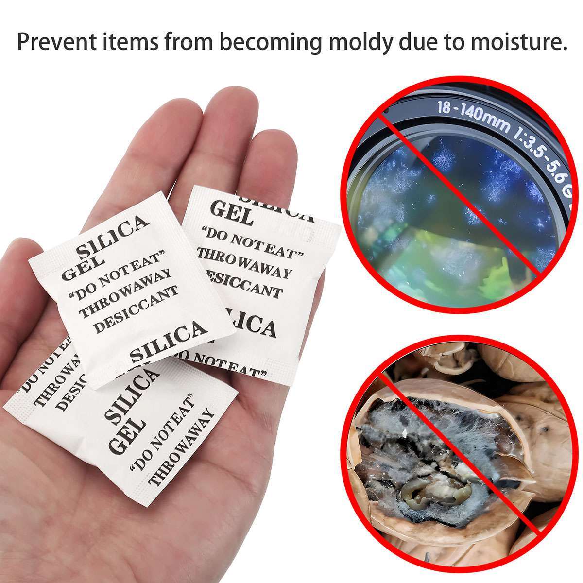 160/60 Packets Silica Gel Desiccant Packets Moisture Absorber Drying Bags Lot