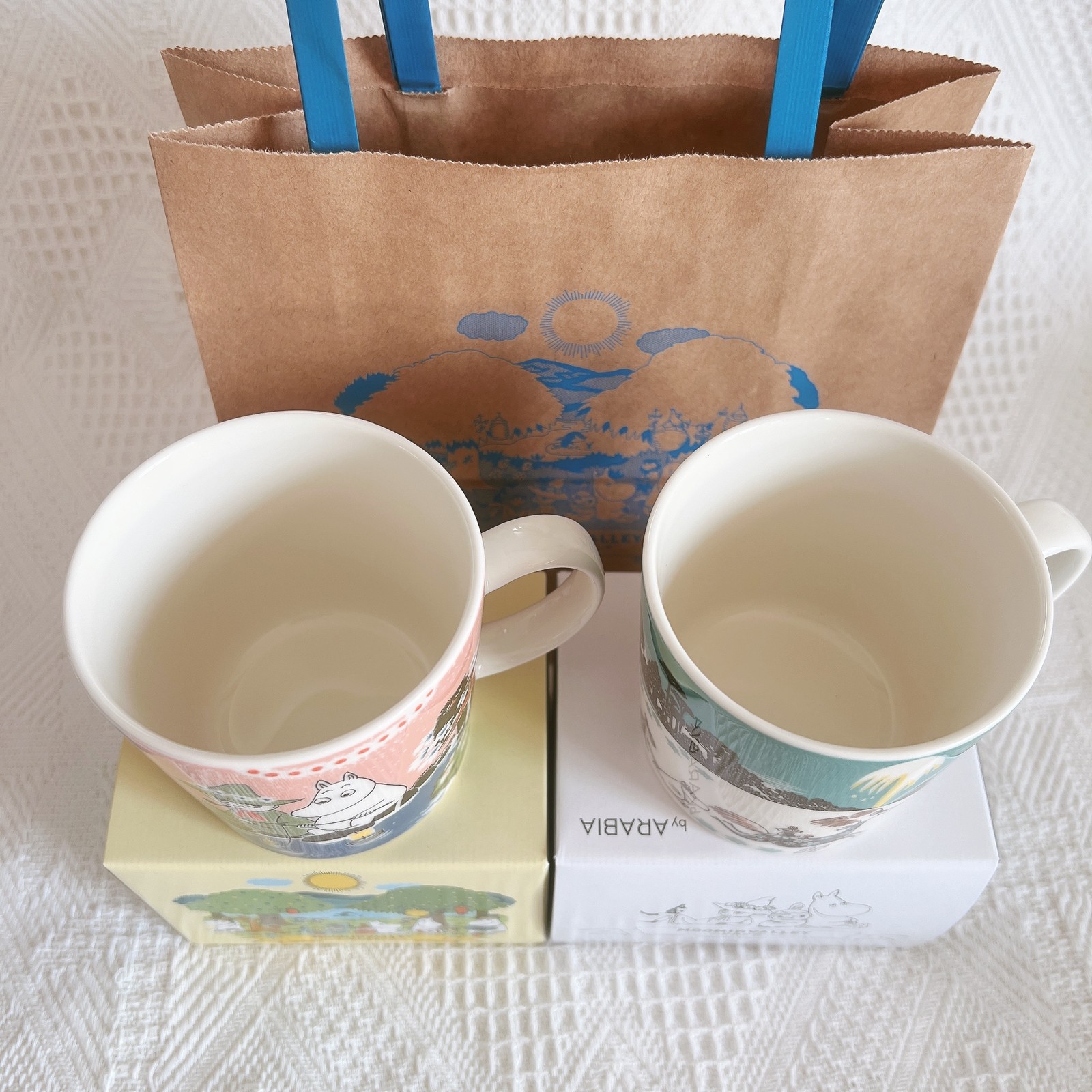 Moomin ARABIA Mug 2pcs Set Simple Joy 2026 & Park 2023 Limited w/ Bag -Fast Ship