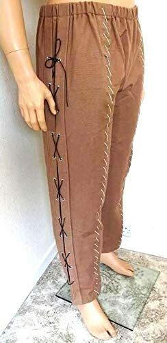 Medieval Trouser Cosplay Robin Hood Loose Pant Renaissance SCA Cotton Costume