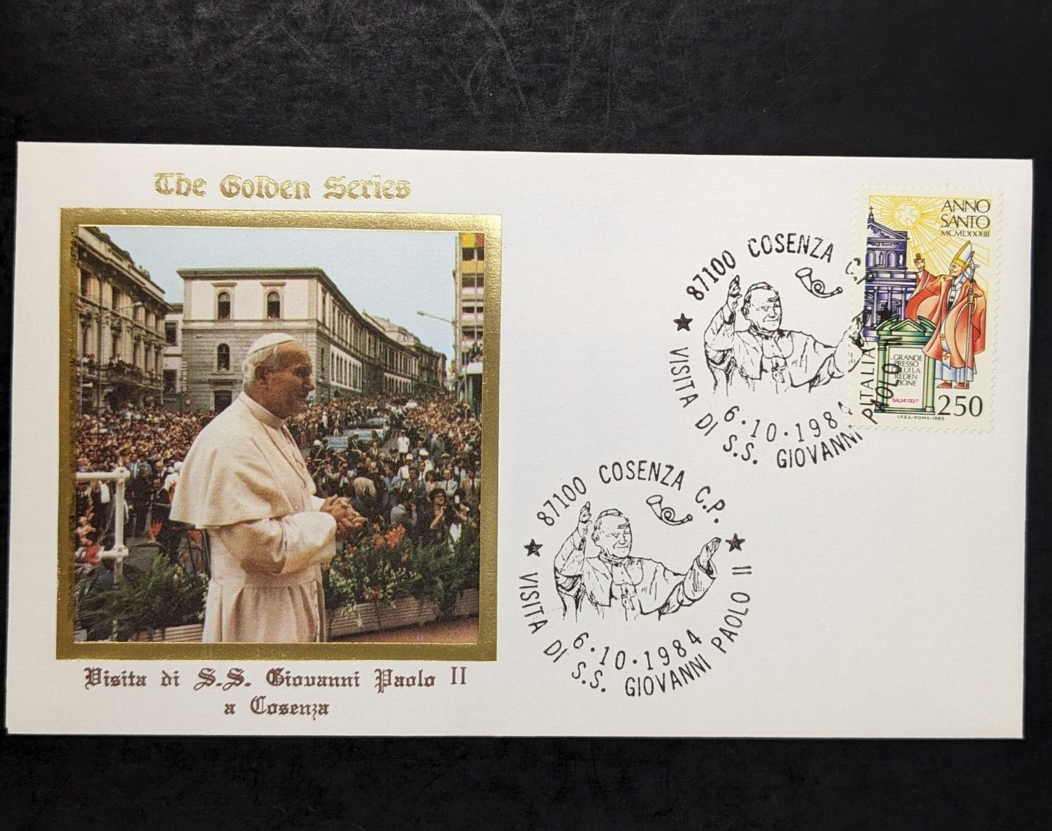 Pope John Paul II, Golden Series Trip to Calabria & Lombardia Covers, Postcards