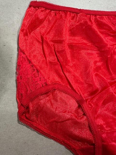 12 Pairs (1 dz) Famous Maker 100% NYLON Briefs side LACE Sz - 5 6 7 UNISEX