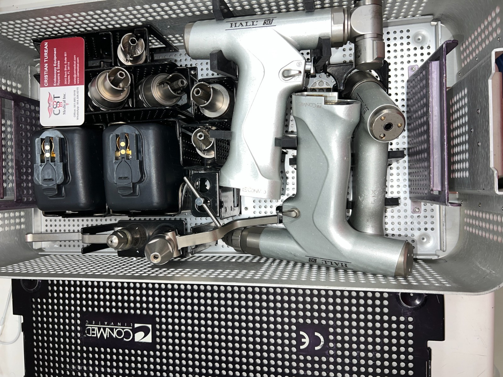 ConMed Hall 50 SET PRO7100B, PRO7300B, PRO7400B, 8 x Attachments, case WARRANTY