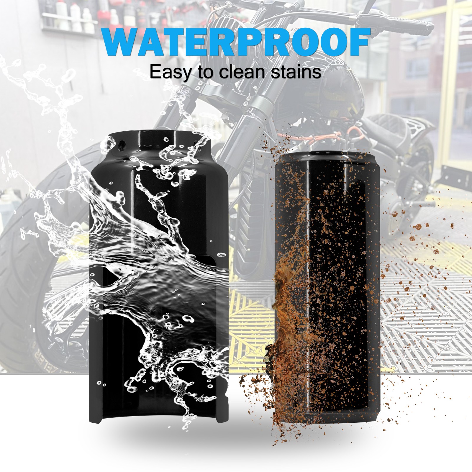 Gloss Front Fork Upper Lower Covers Cap For Harley Softail Street Bob FXBB 18-24