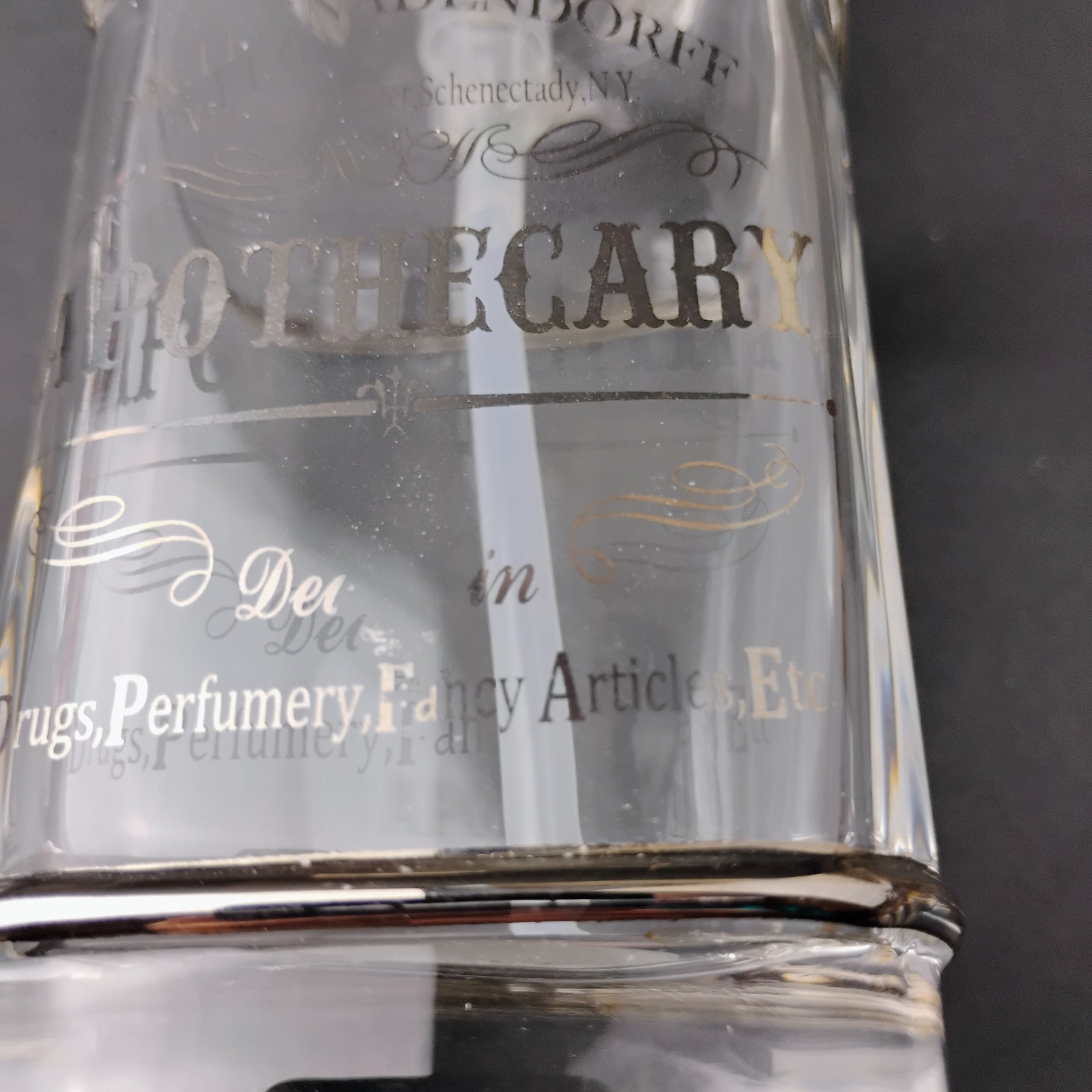 Bella Lux Dr H. Gnadendorff Apothecary Set 4 Dispenser Holder Tumbler Dish