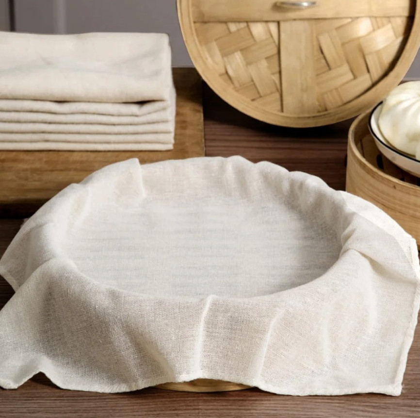4pcs Cotton Steamer Cloth Set High-Density Reusable Kitchen Filter Gauze - NEW