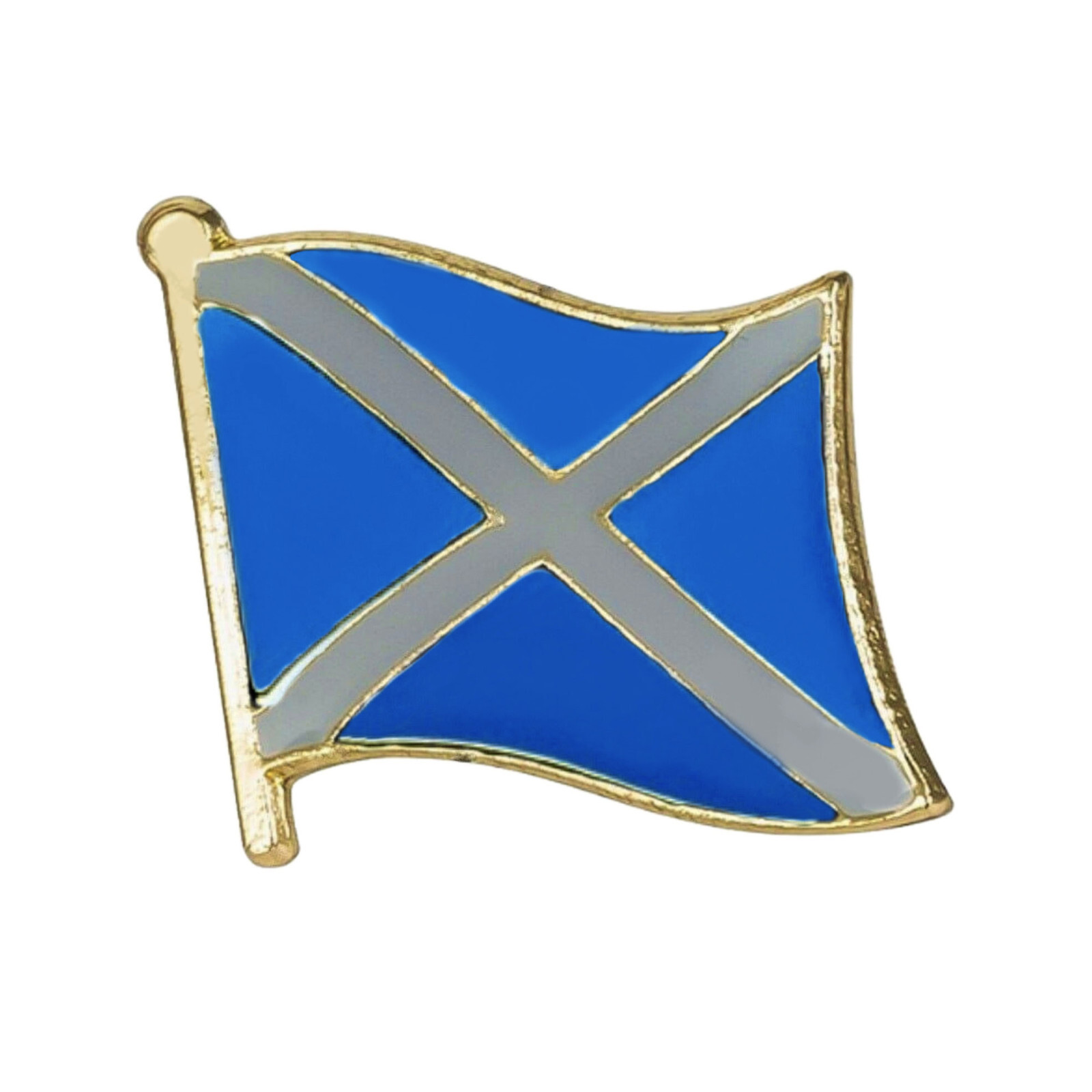 SCOTLAND FLAG LAPEL PINS 0.5" St Andrews Cross Saltire Badge Scottish Tie Tack