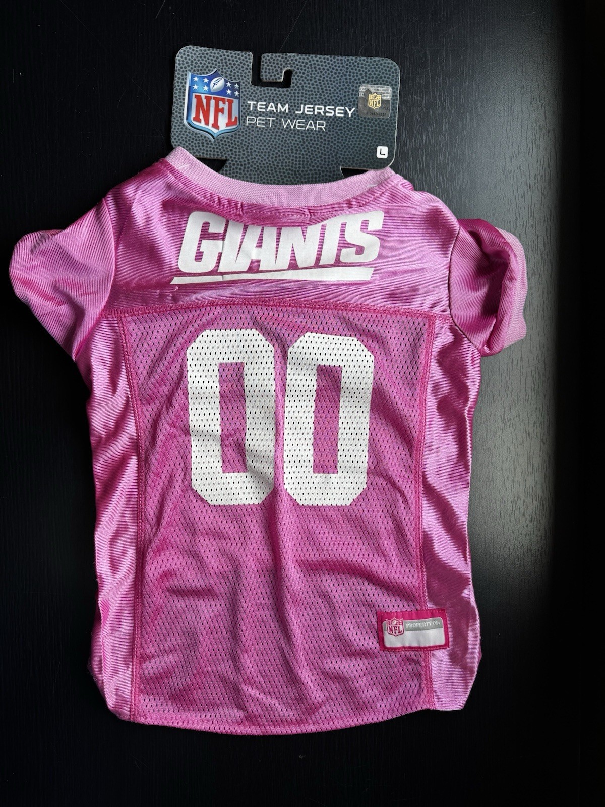 NFL Pink Jersey for DOG (L) Pet Apparel Shirts New York Giants Football Jerseys