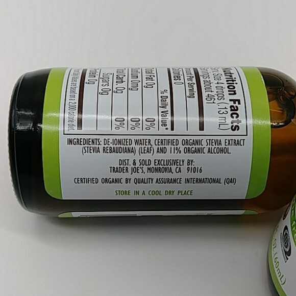 4 x Trader Joe's Organic Liquid Stevia 2fl oz Calorie Free Vegan Best By 2027