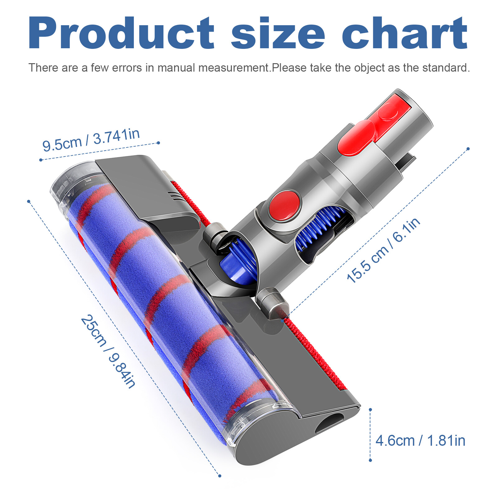 Floor Brush Head Tool For Dyson V7 V8 V10 V11 Vacuum Motorhead Animal Absolute