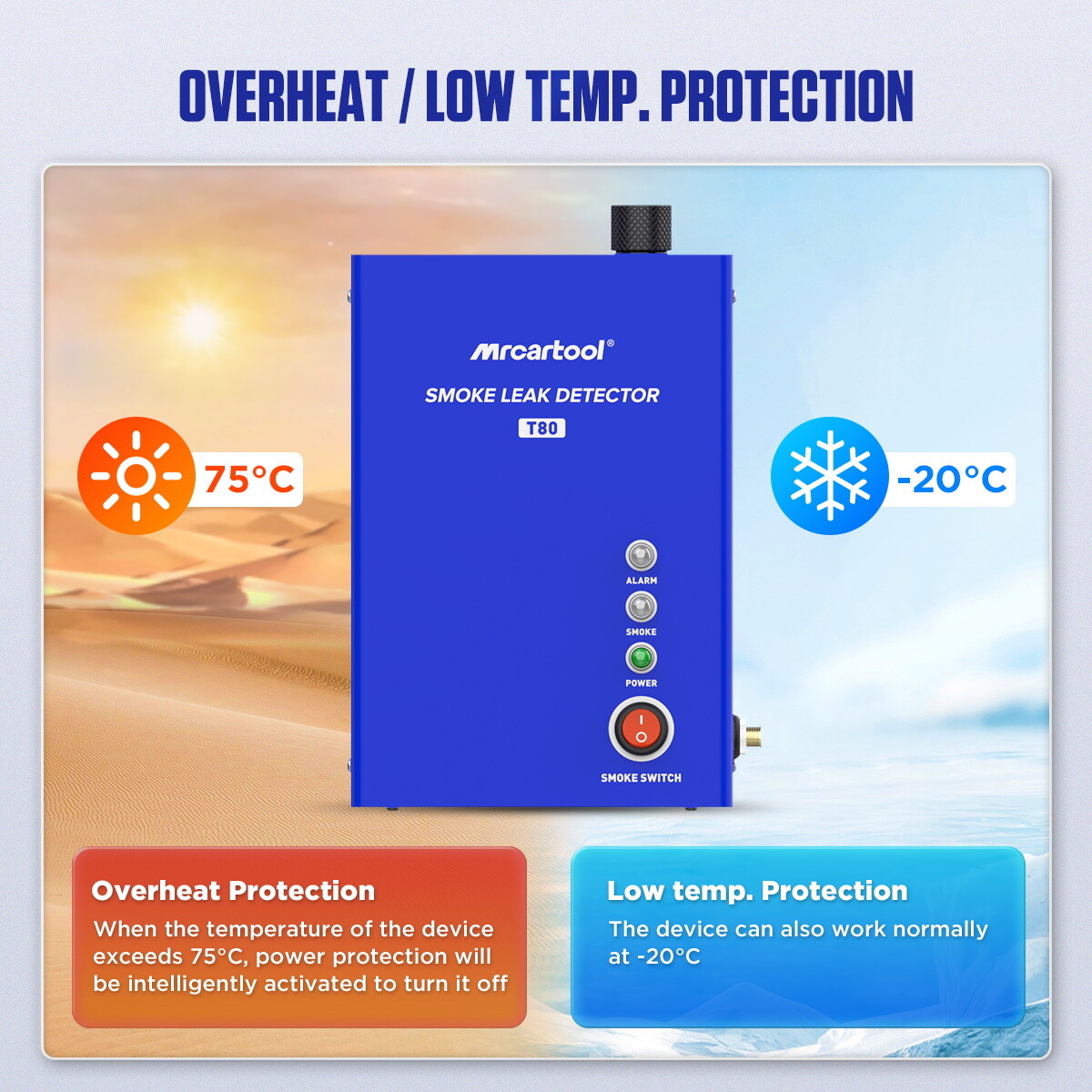 Car EVAP Smoke Machine Pipe System Vacuum Leak Detector Tester Built-in Air Pump