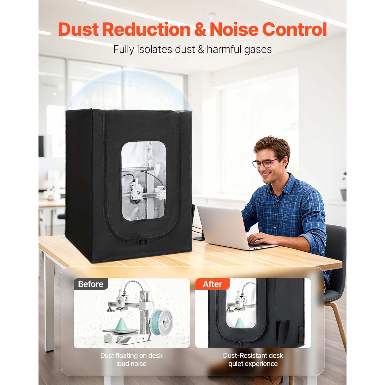 Uimoso 3D Printer Enclosure LED for Compatible Creality/ELEGOO/Anycubic Models