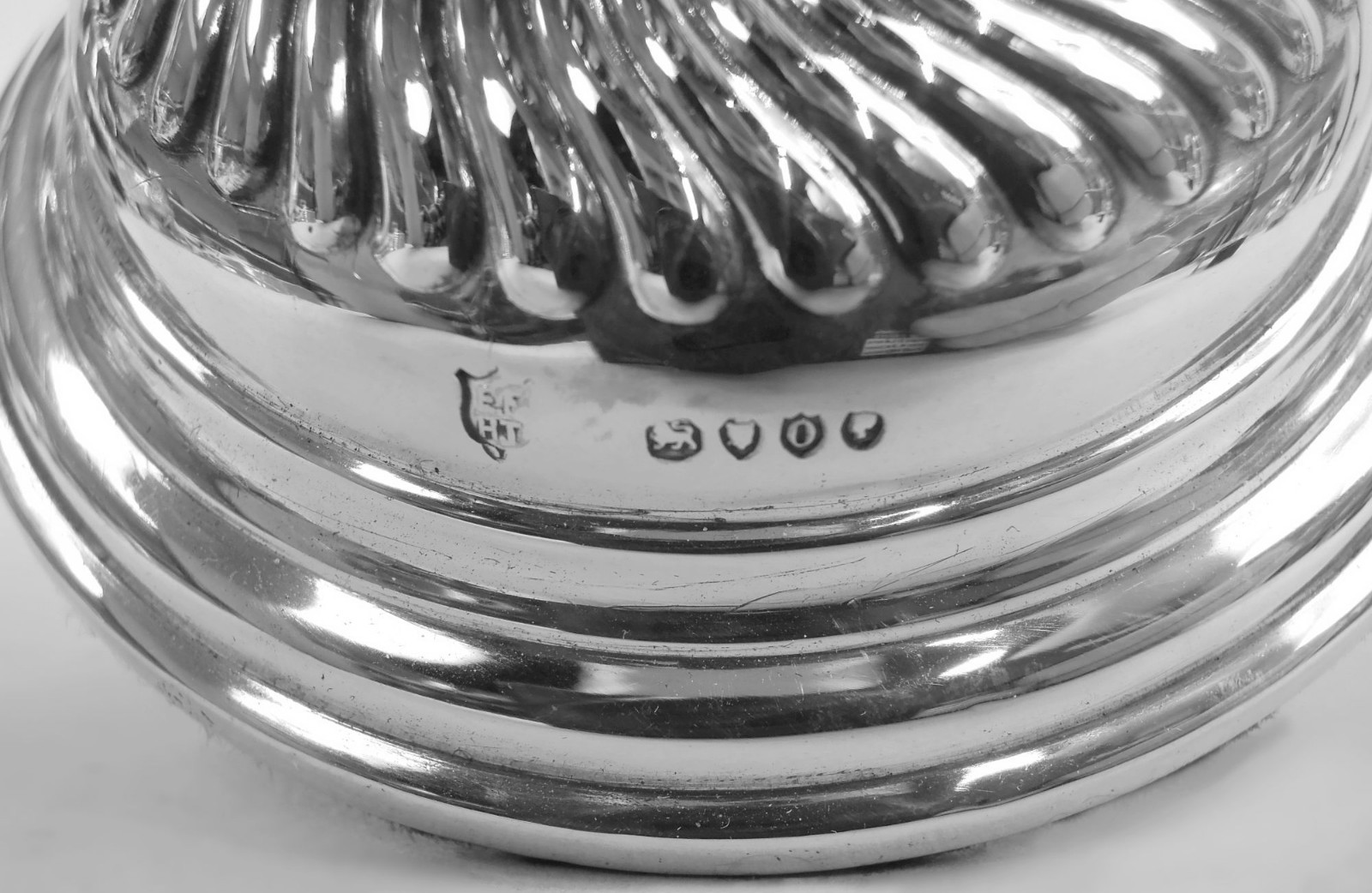 Finley & Taylor Candlesticks Antique Victorian Low English Sterling Silver 1889