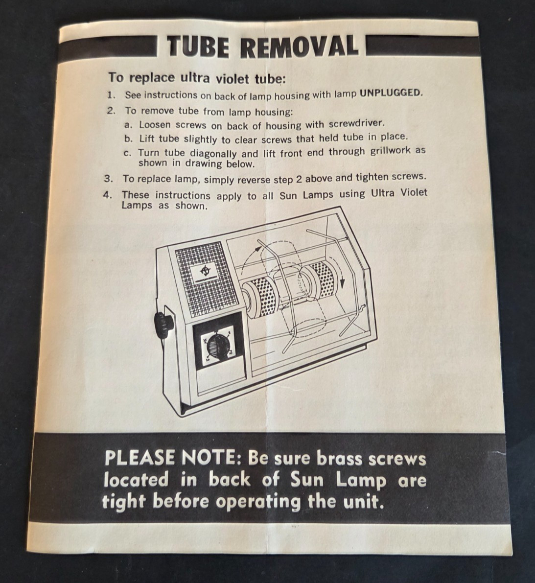 Vintage Sperti Sun Heat Lamp Table Model P-164 - Works!