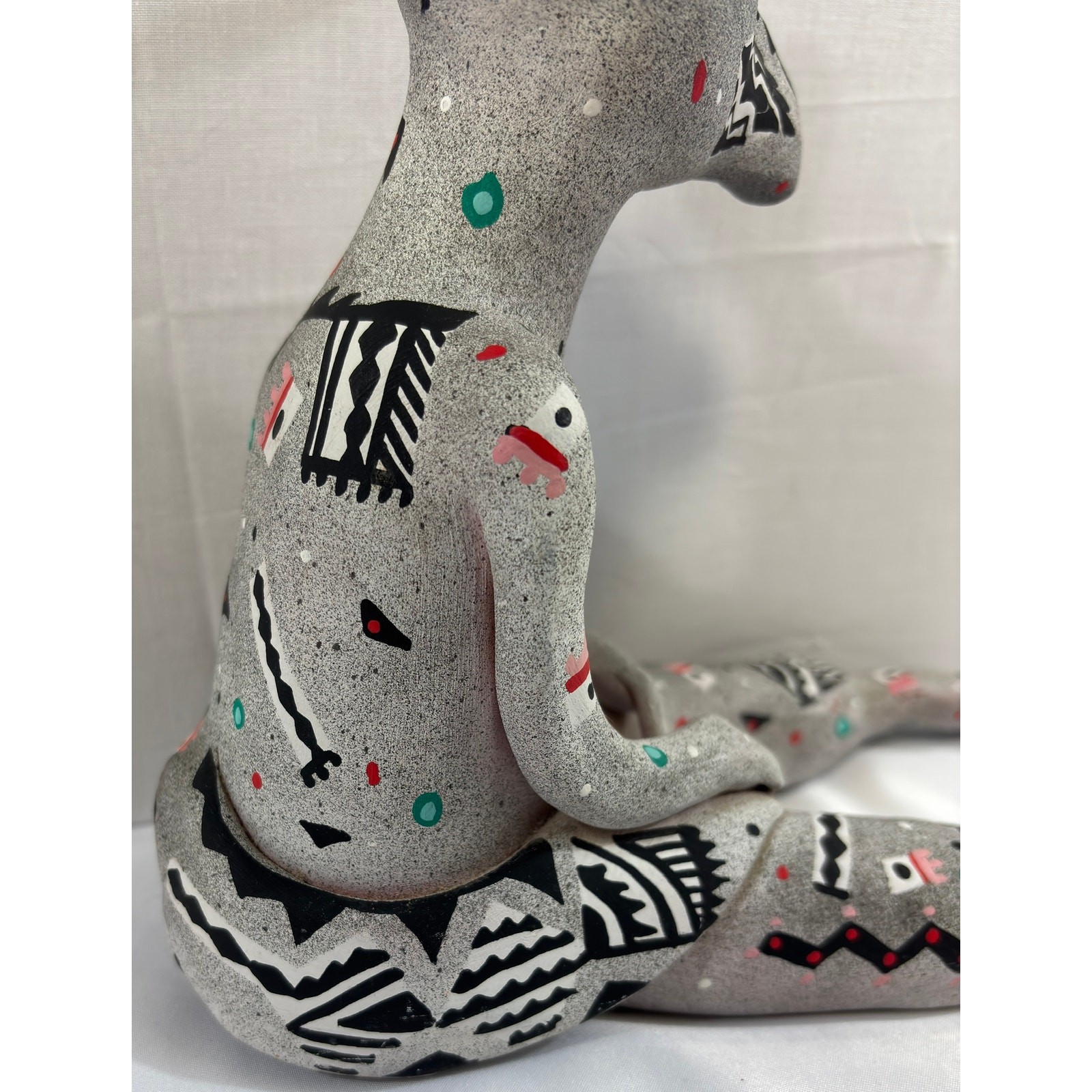 Seely Yazzie Navajo Jackrabbit Sculpture 1988 Native American Pottery 9.5" OOAK