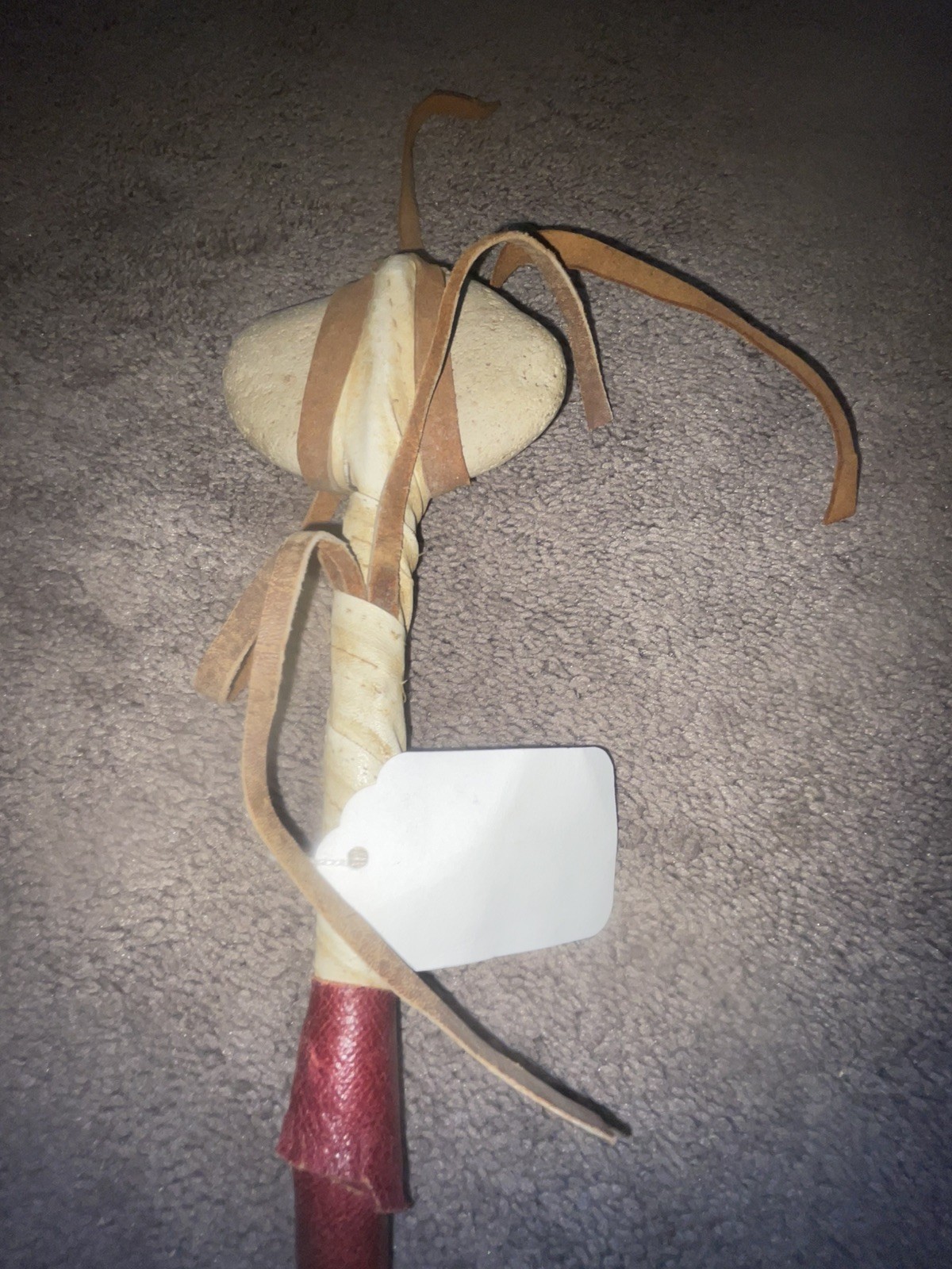 Antique 1870/80s Native American Indian Stone War Club Skull Crusher Estate Find