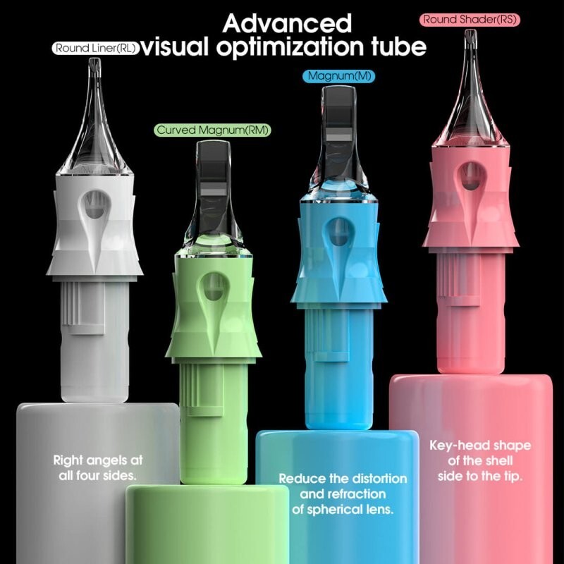 DragonhawkLabs Cartridges Needles – Box of 50 Variations RL/RS/M/RM/RLT