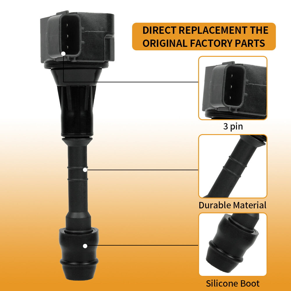 6 Pack Ignition Coil & Iridium Spark Plug For Infiniti M35 G35 I35 FX35 V6 UF349