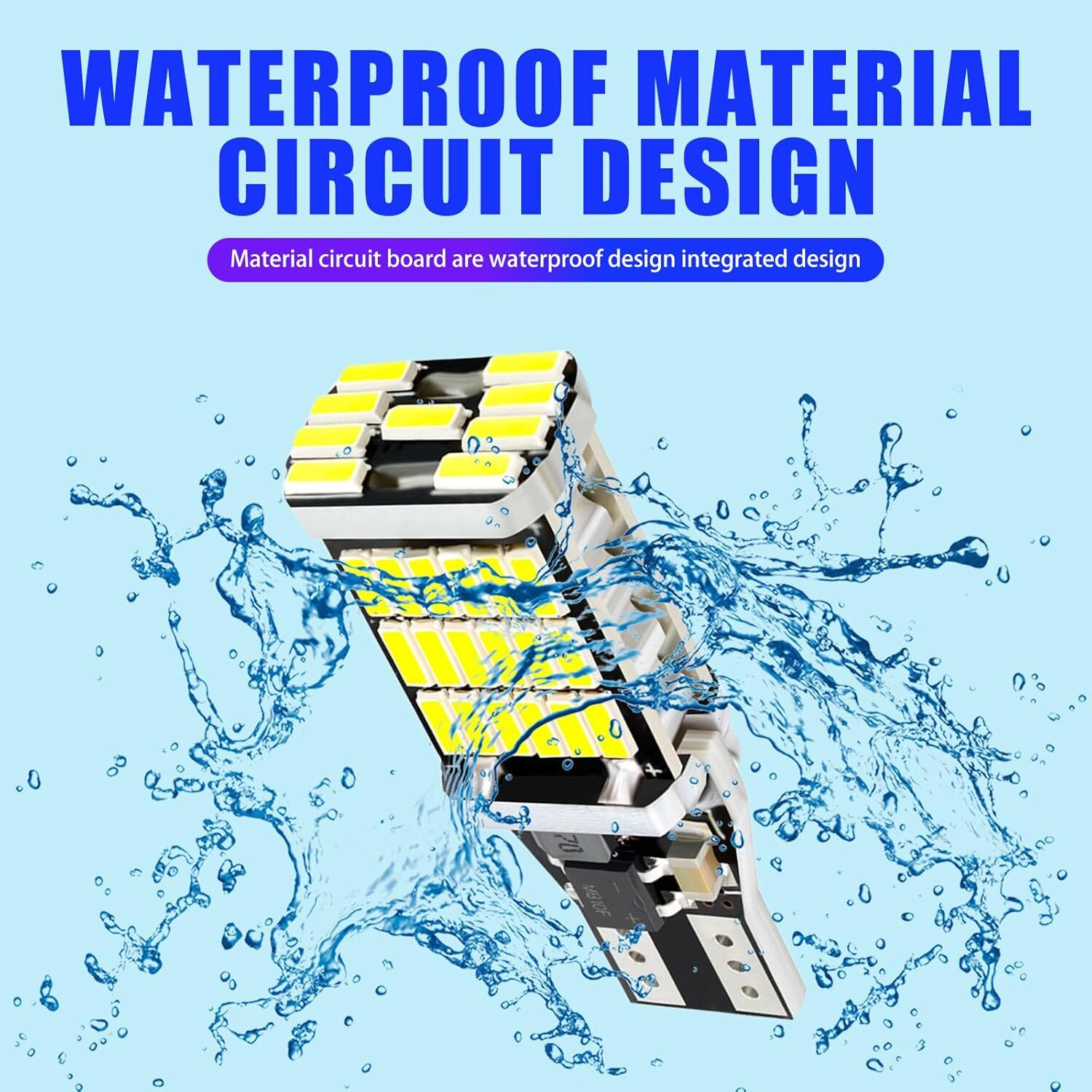 T15 921 912 LED Reverse Backup Light Bulbs W16W 916 6000K Super Bright White