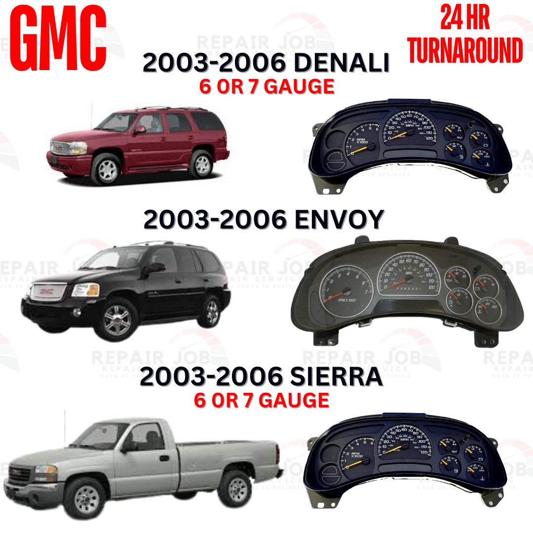 03-07 GM Chevrolet Silverado Tahoe Instrument Gauge Cluster FULL REPAIR SERVICE
