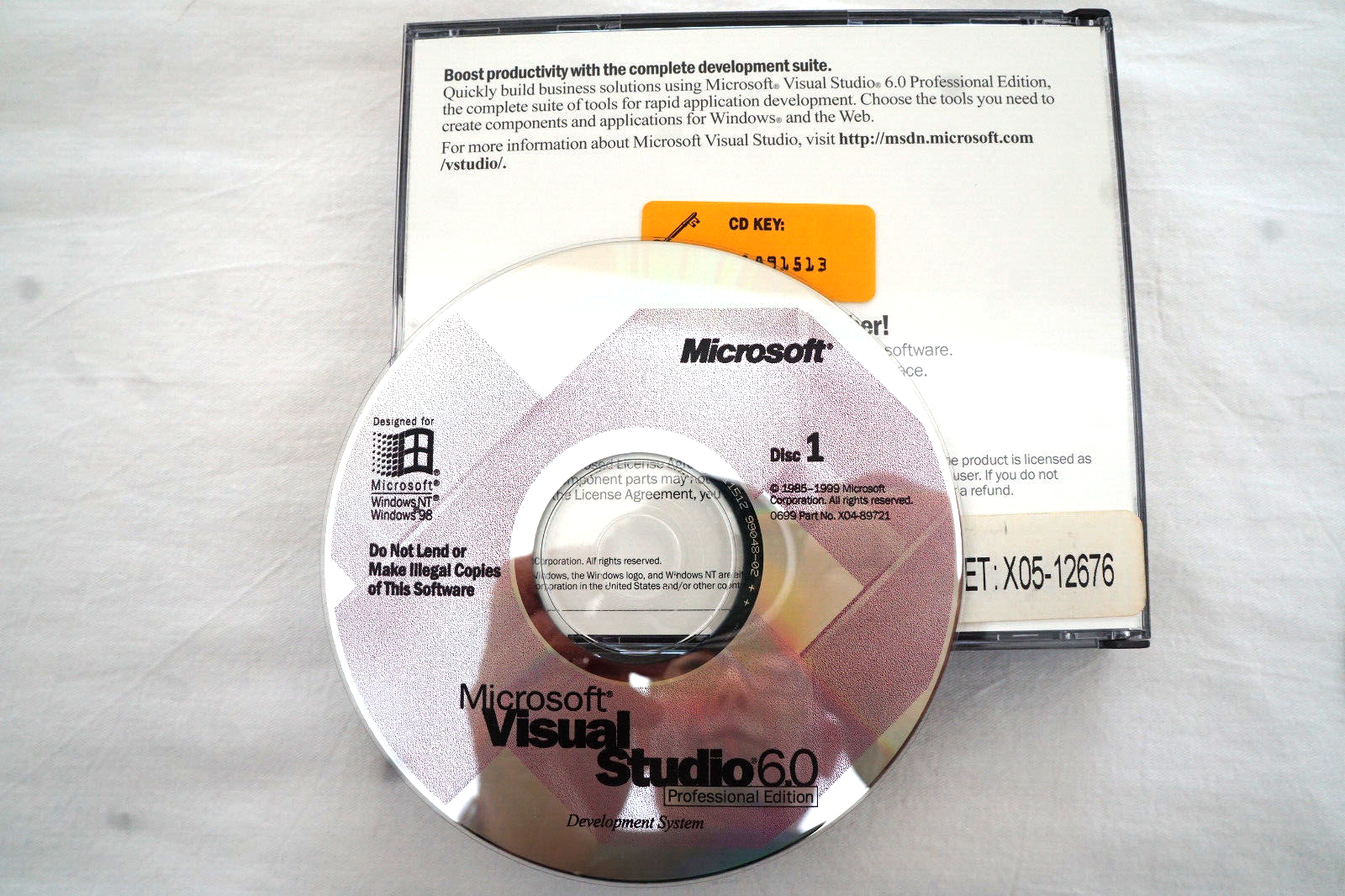 Microsoft Visual Studio Professional 6.0 6 PRO FULL VERSION Windows BASIC C++