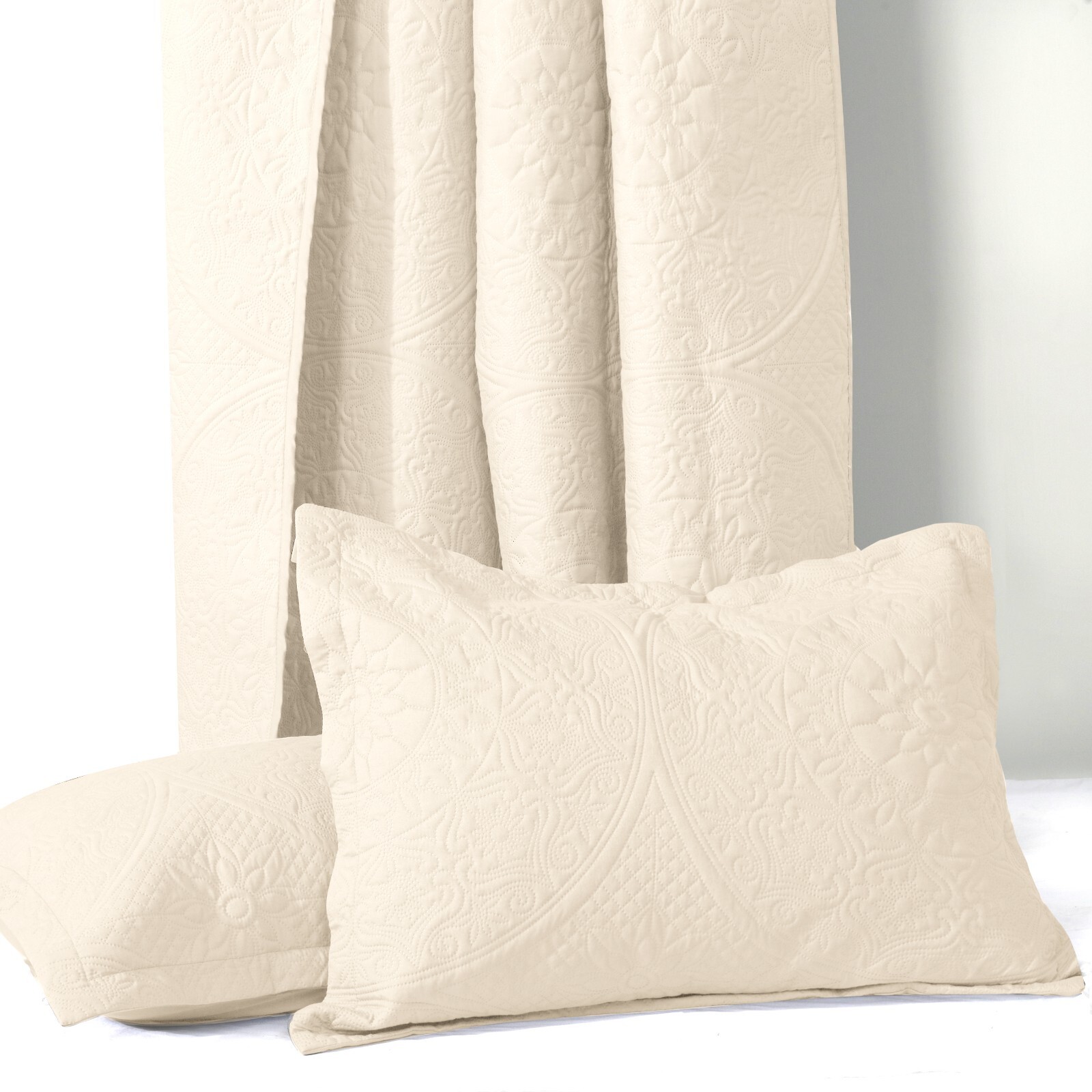 Luxury Bedspread Bedding Set 3 Piece Quilted Coverlet Bed Throw Queen King Size