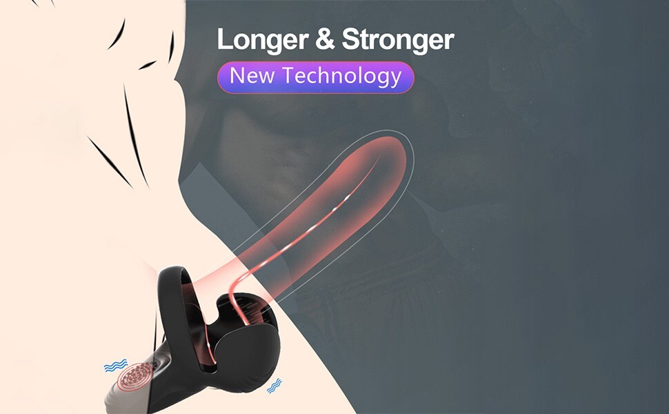 Vibrating Cock Ring Balls Massager Penis Vibrator with Remote Control for Couple