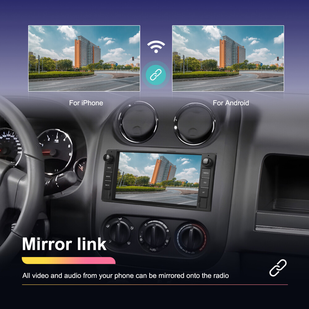 7" Carplay For Dodge RAM 1500 2500 2009-2012 Android 15 Car Radio GPS NAV Stereo