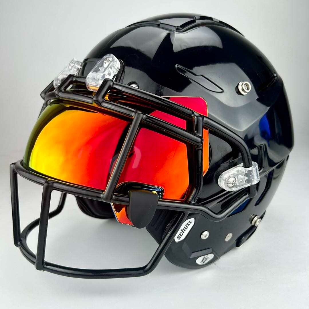 REVO RED SPEED FLEX SCHUTT F7 Full Size Football Helmet Oculus Visor W/Clips