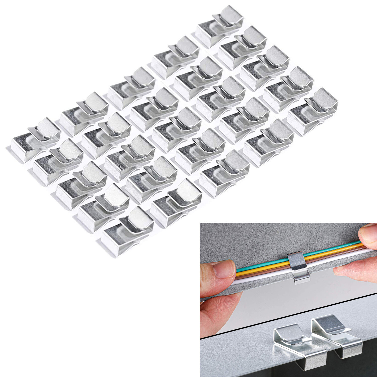 25PCS Trailer Wiring Clips- Attach Wiring to Frame - Hide & Protect Spring Steel