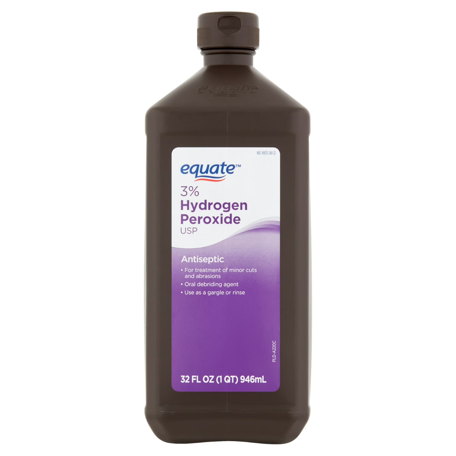 Equate 3% Hydrogen Peroxide Liquid Antiseptic, 6 Pack, (6 x 32 fl oz)